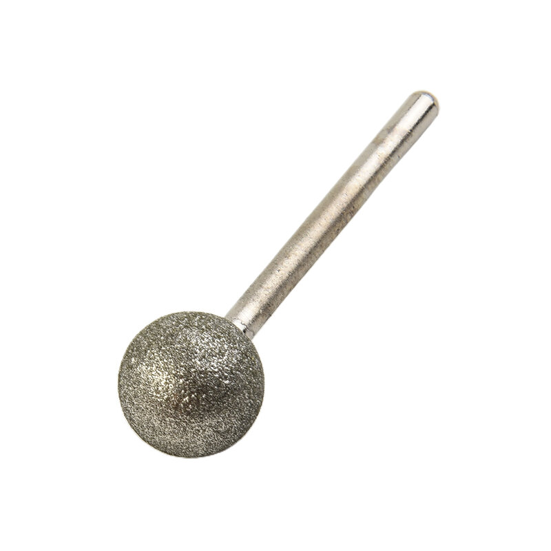 6pcs 4/5/6/8/10/12mm Spherical Diamond Grinding Needle Head 3mm Shank For Sculpting Dressing Internal Grinding