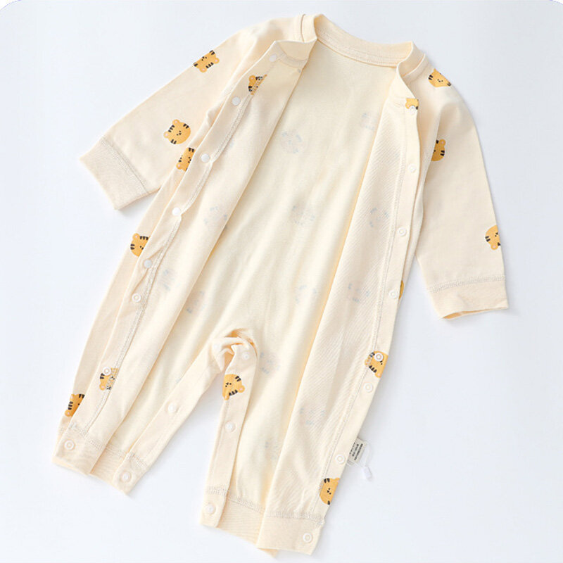 Mussola neonato tuta cartone animato orso maniche lunghe pagliaccetti per ragazzi ragazze vestiti autunnali neonato vestito bambino tutina 0-18M