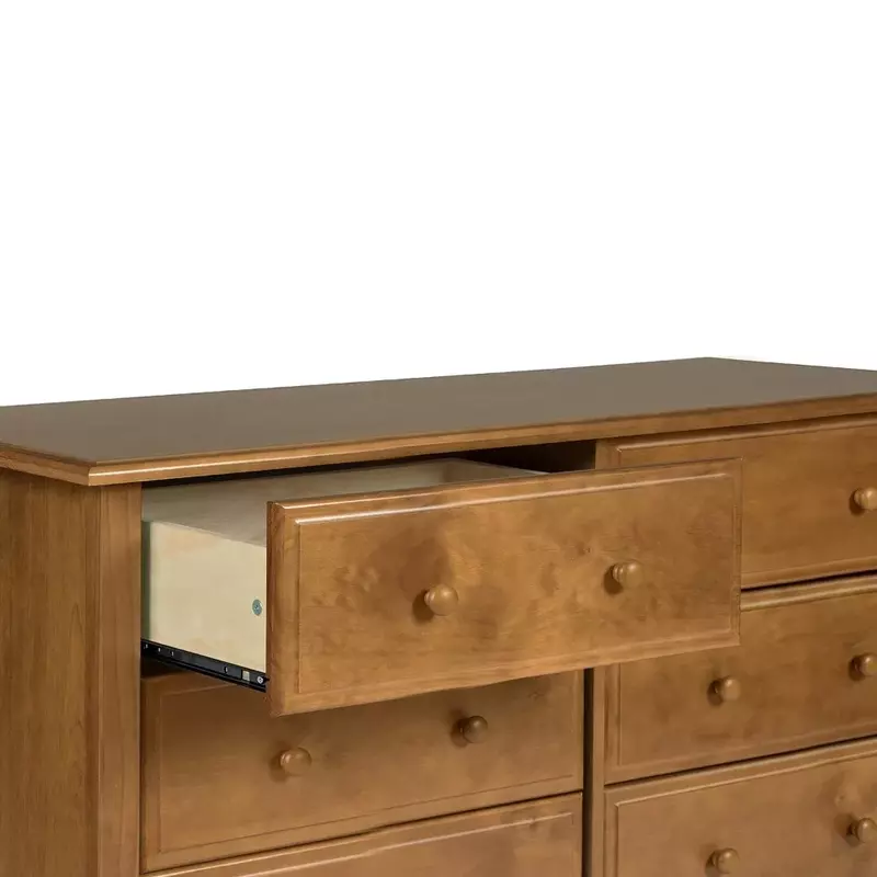 Dressing table, Jayden 6-drawer large capacity, chestnut double width dressing table,dresser