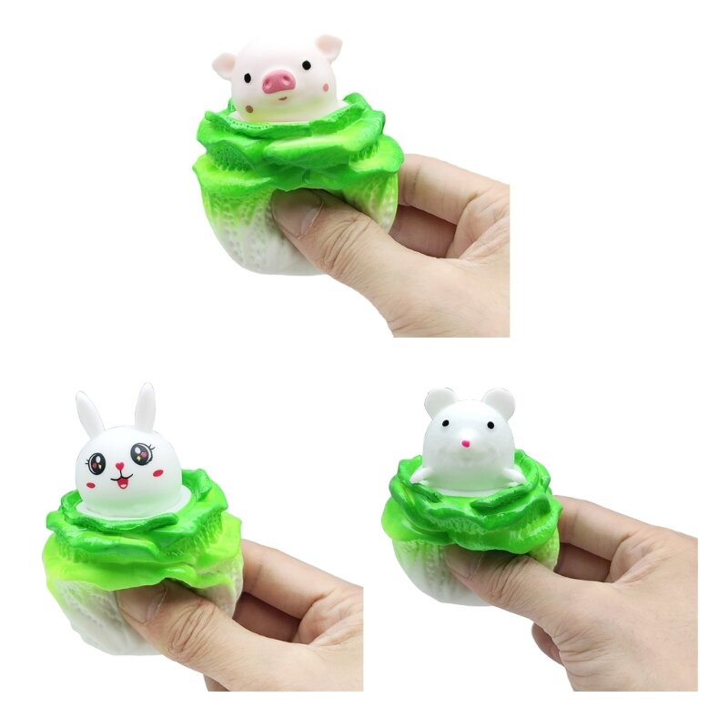 Stress Relief Squeeze Toy Cabbage Decompressing Pinch Toy Animal Autisms Gift