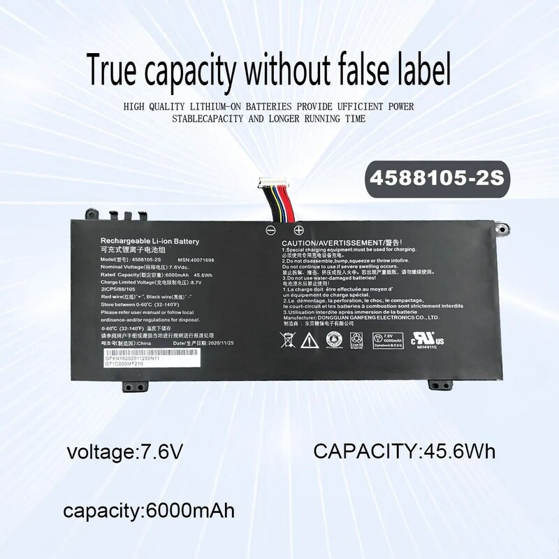 DXT NEW Laptop Battery 4588105-2S For For Akoya E15403 30026724 30026726 30026727 30027586 4588106-2S
