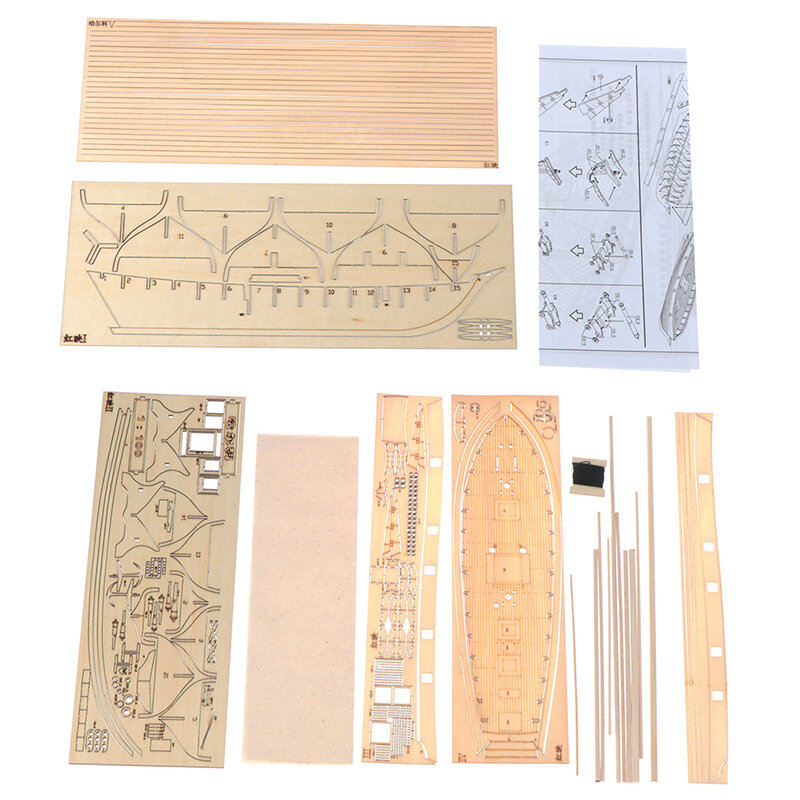 Modèle de bateau à voile en bois Halcon, kit de bricolage, soleil, assemblage, décoration, cadeau, 1:100