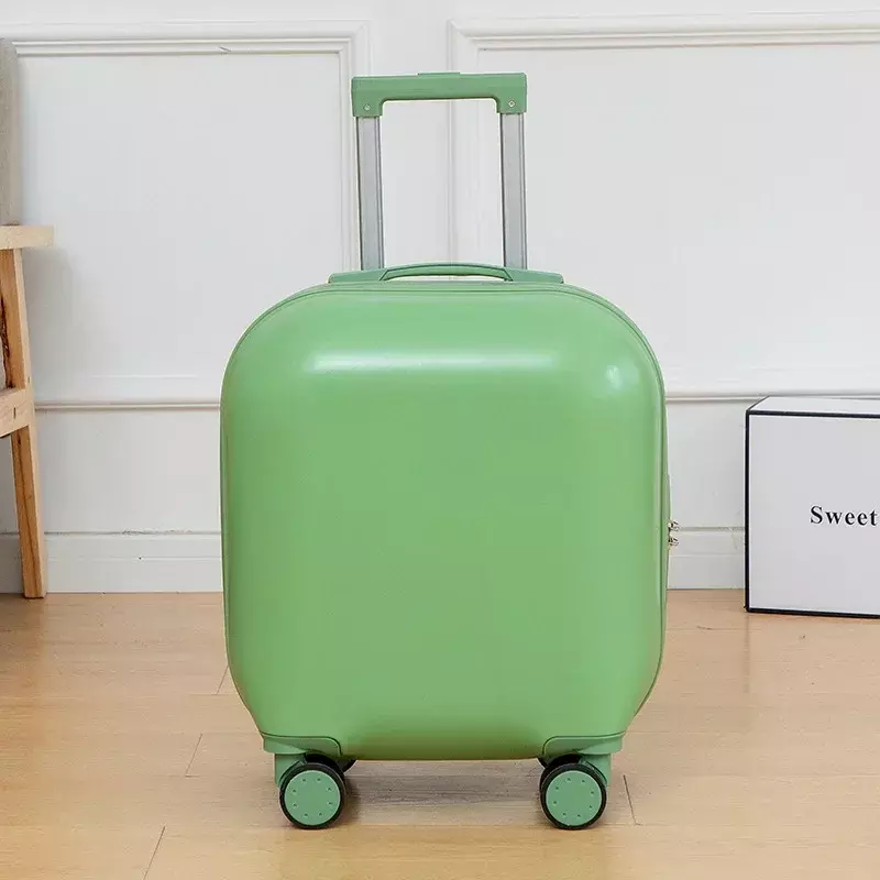 (019) Легкий 18-дюймовый чемодан на колесиках для женщин