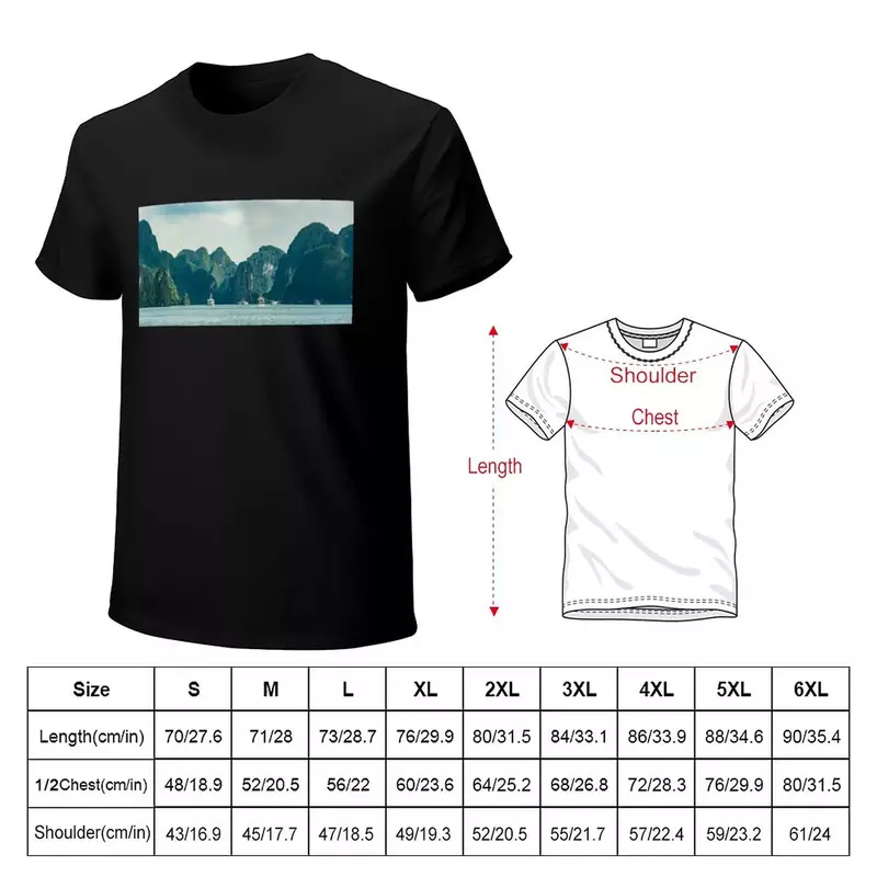 Camiseta de Ha Long Bay para hombre, ropa bonita de secado rápido, camiseta sublime de verano