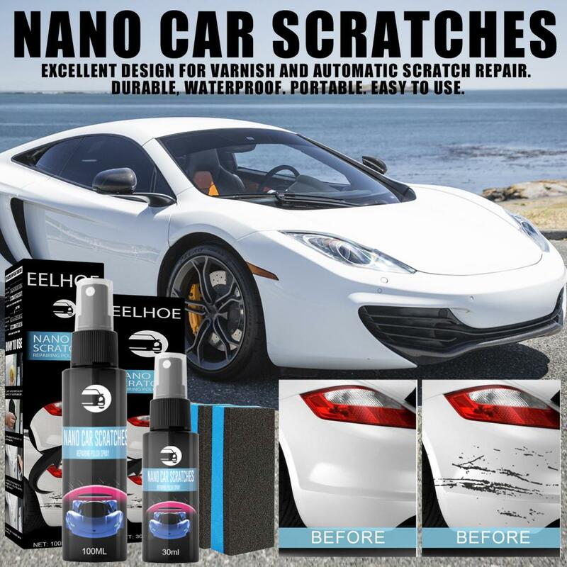 Scratch Removal Spray Car Scratch Repair Spray Quick Glossy Remover for 30/50/100ml Ceramic Coating Protection Fast Repairing