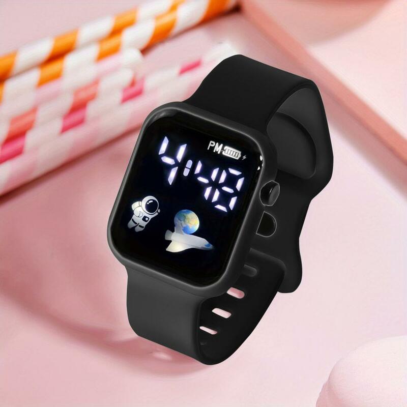 Led Electronic Watch Shockproof Watch Stylish Square Led Digital Watch Sporty Design Shockproof Accurate for Students Sports
