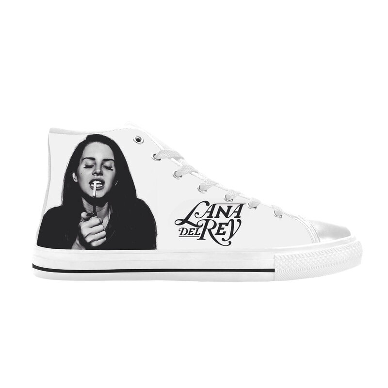 Lana Del Rey Pop Singer Music Born to Die Fashion Casual Cloth Shoes High Top Comfortable Breathable 3D Print Men Women Sneakers