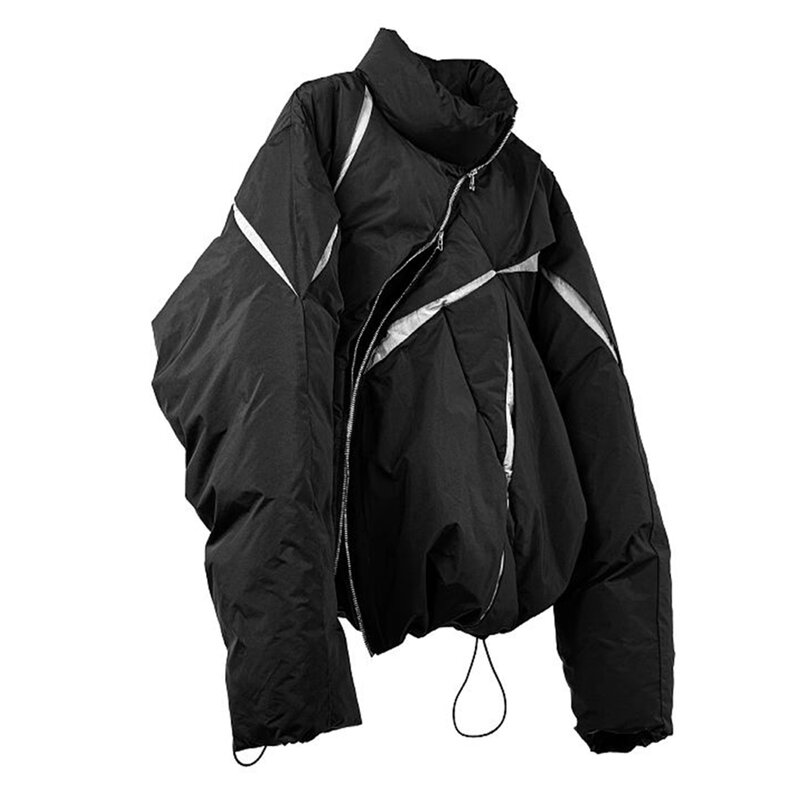 Пальто мужское хлопковое с воротником-стойкой, без подкладки, Y2k