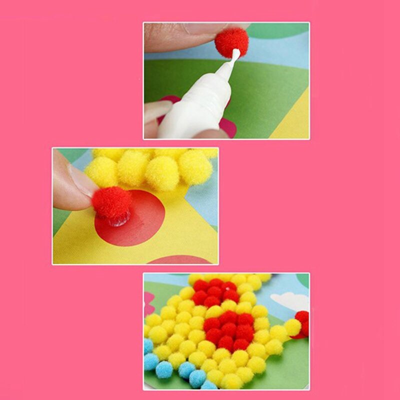 Pompones redondos suaves de 10Mm y 500 piezas, bolas de colores mezclados para decoración artesanal y suministros de Hobby
