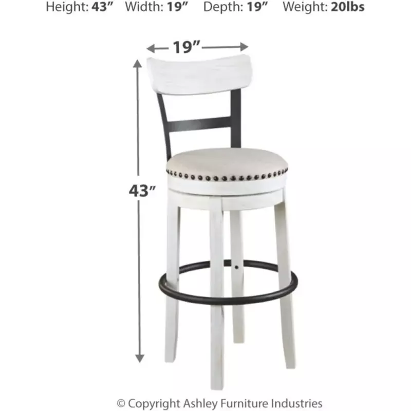 Современный поворотный барный стул Valebeck, 30 дюймов, стул для бара, мебель, табурет