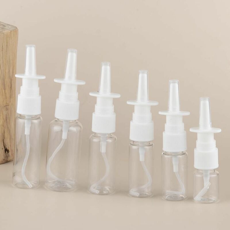 Biały nosowy rozpylacz do rozpylacz z pompką nosa puste butelki plastikowe opakowań medycznych