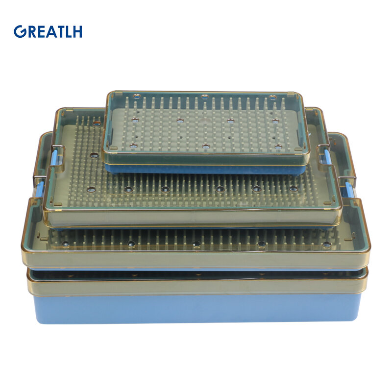 Silicone Sterilization Tray Case Box Ophthalmic Dental Instruments Disinfection Box
