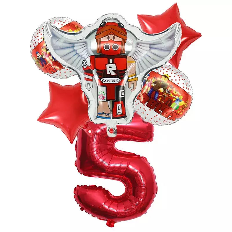 Roblox Ballon Set mit Nummer Kinder Geburtstags feier Dekoration liefern Cartoon Charakter Aluminium Ballon Spielzeug Kinder Geschenke