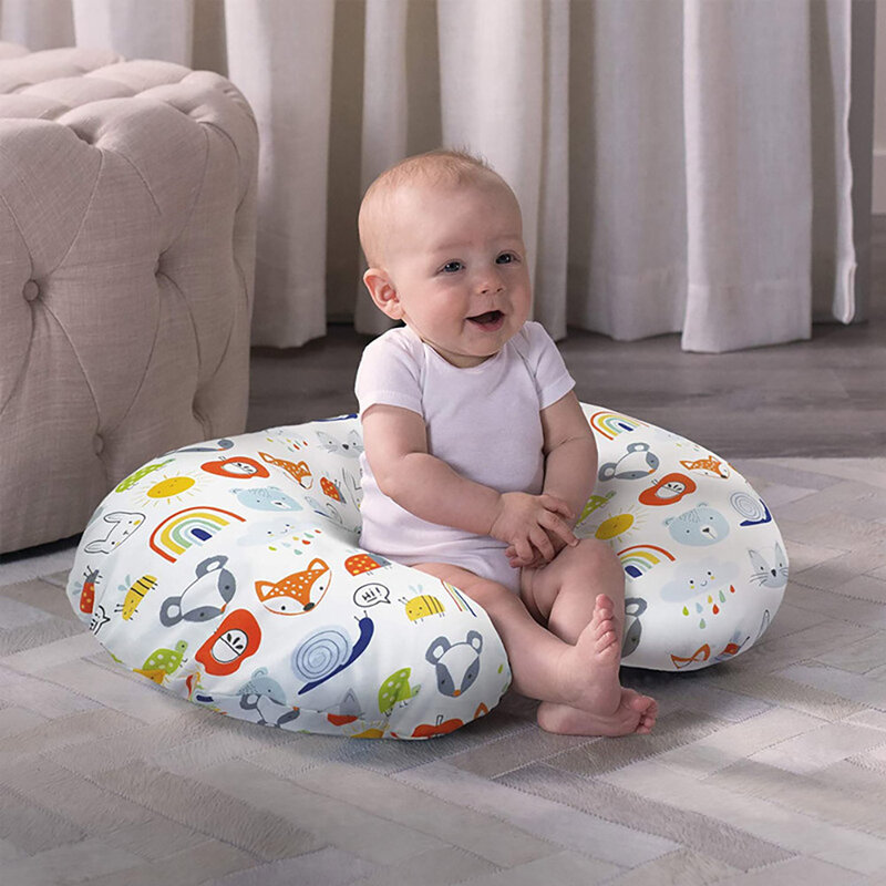 Almofada de amamentação travesseiro de apoio do bebê em forma de u removível enfermagem almofada de maternidade para o bebê recém-nascido dos desenhos animados bonito almofada de alimentação