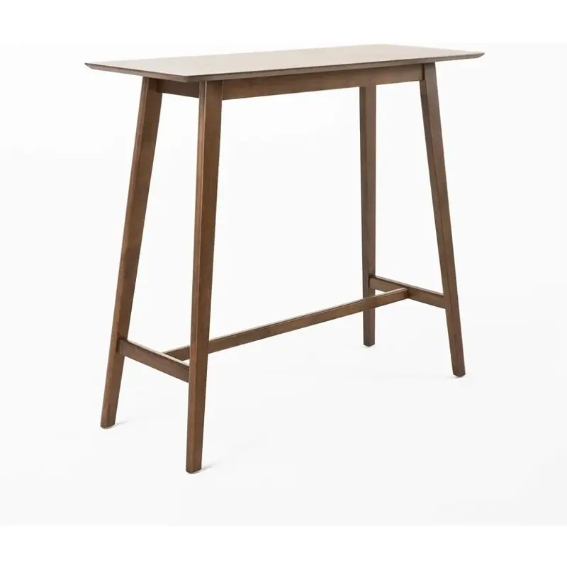 Bar table wooden bar counter with natural walnut veneer, 17.72" x 47.24" x 42.01"