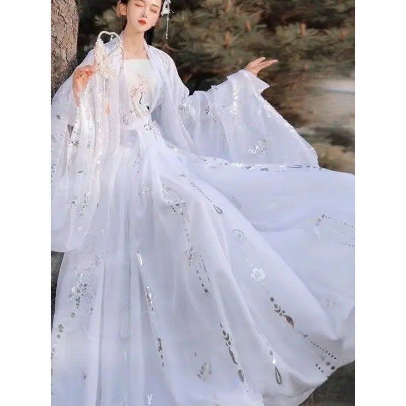 أزياء هانفو الصينية القديمة الأصلية للنساء ، أزياء الرقص التقليدي ، فستان خرافي شعبي للتخرج ، ملابس