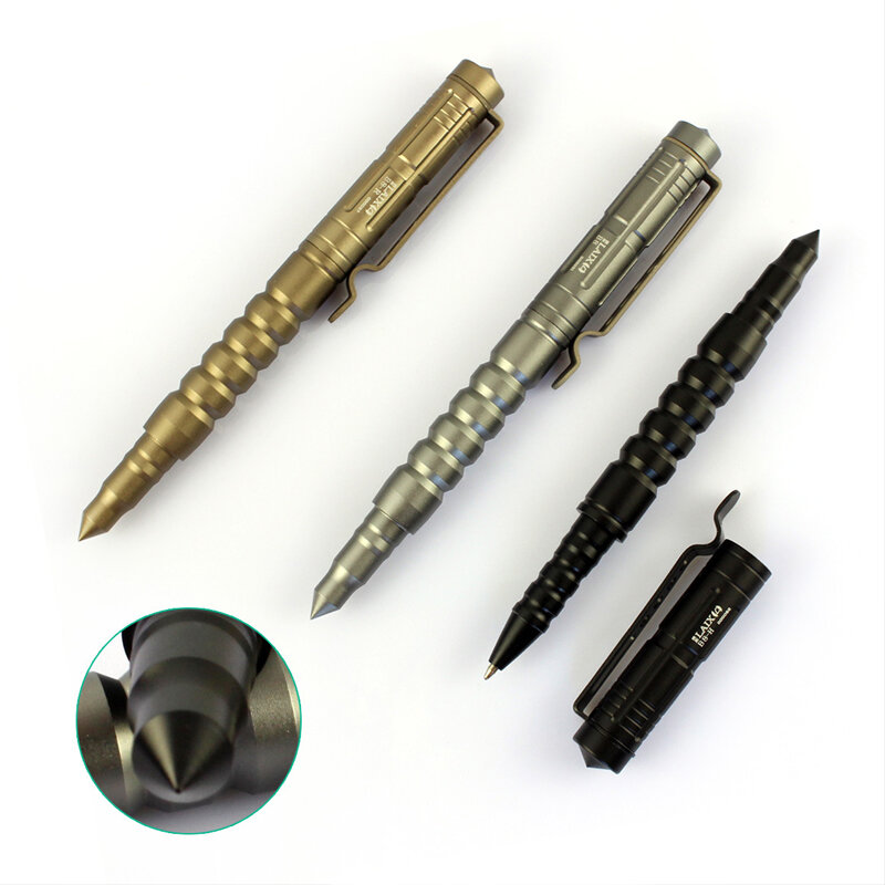 NEW Outdoor Tactical Self Defense Pen Pen Aluminum alloy Tip Women Anti-wolf Defense Tool Survival Kit Window Broken Hammer