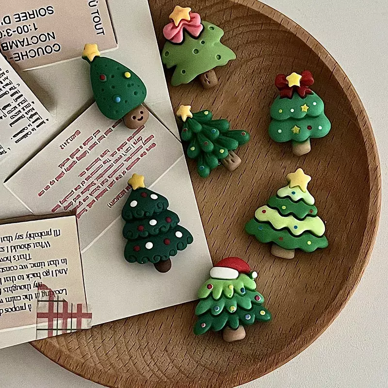 Ins stiker dekorasi kulkas, hiasan pohon Natal mini lucu dengan magnet, stiker foto kreatif yang dipersonalisasi