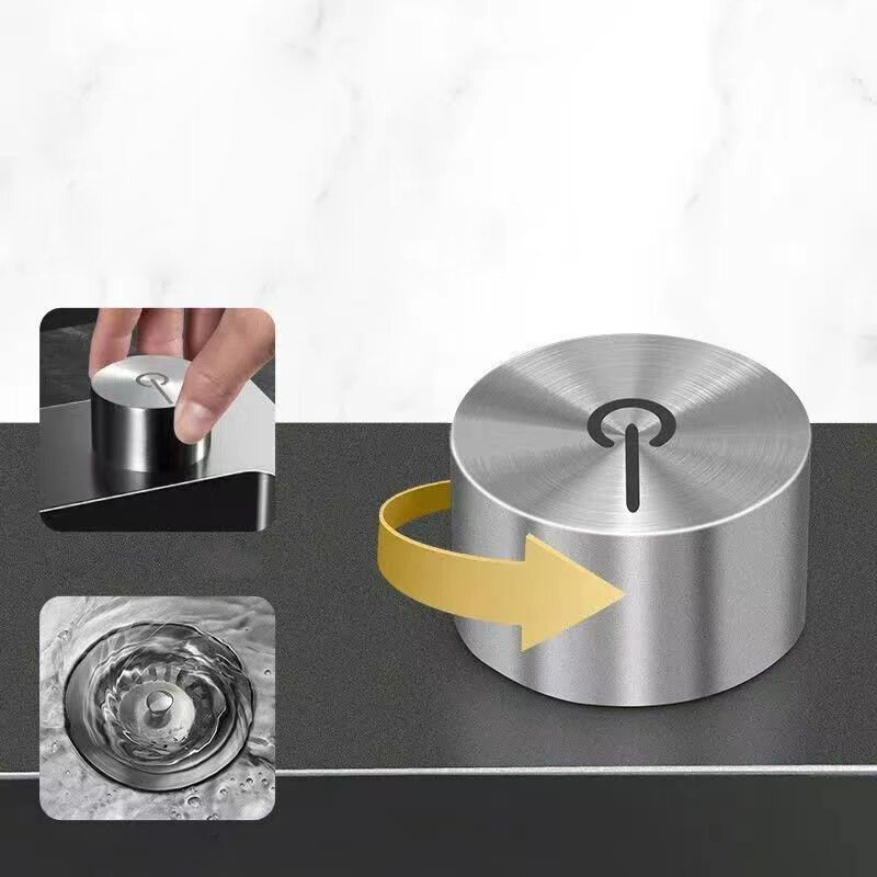 Knob Counter Control Drainer Dishwasher Sink Large Single Sink Stainless Steel Kitchen Sink Accessories Anti-odor Drain Set