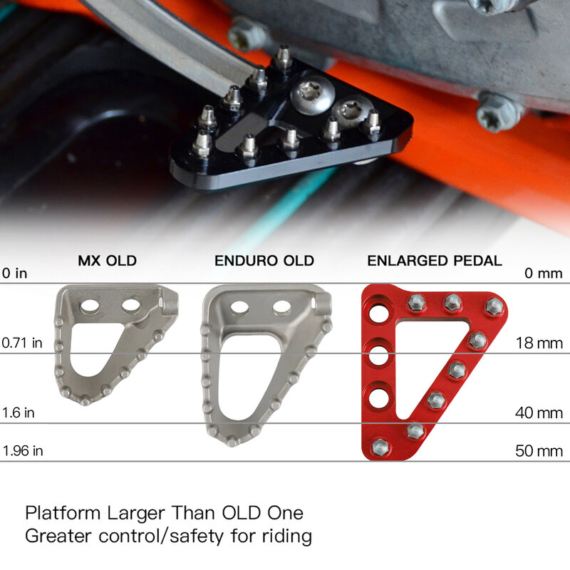 Rear Brake Pedal Lever Step Plate Tip For Beta RR 300 200 250 390 430 450 480 500 X-Trainer 300 2013-2020 KTM EXC 300 Husaberg