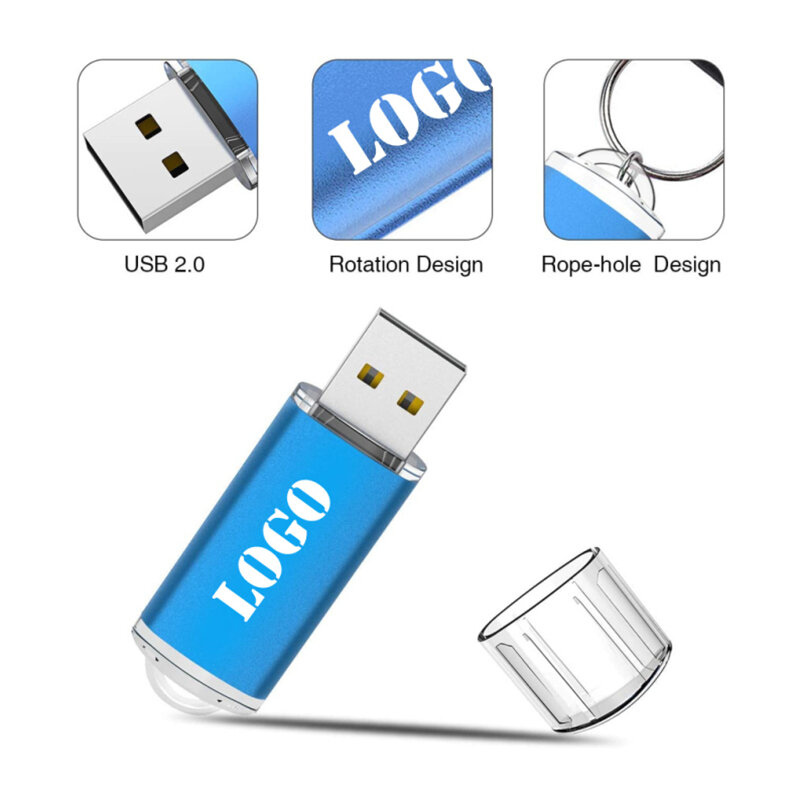 Clé USB en métal personnalisable avec Logo, 4/8/16/32 go, 128 mo, 10 unités