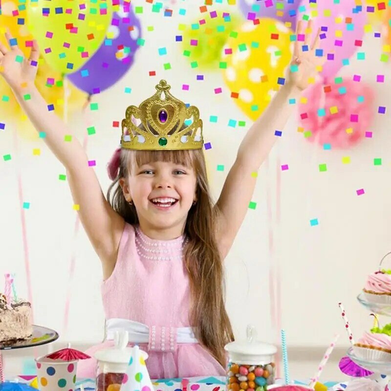 Coroa ajustável do rei para festa de aniversário, coroas douradas, acessórios do traje, chuveiro do bebê, adereços fotográficos, chapéu infantil