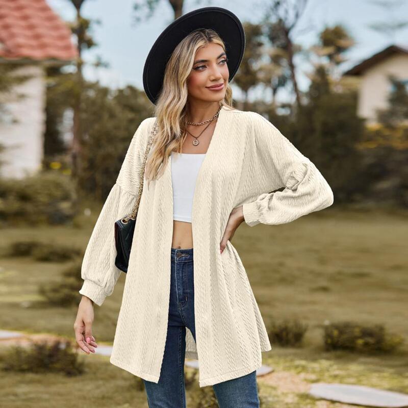 2023 giacca Cardigan donna lavorata a maglia manica lunga punto aperto sciolto di media lunghezza primavera autunno maglione cappotto giacca Cardigan Casual