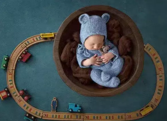 2 pc/set newborn fotografia adereços macacão chapéu de crochê lã bebê menino menina roupa do bebê animal foto prop