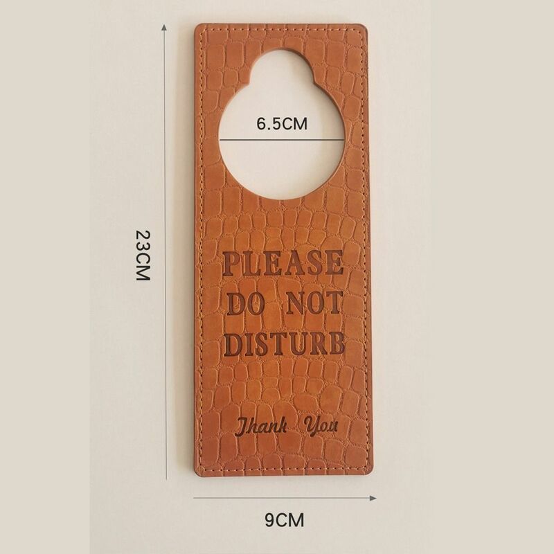 PU Door Hanger Tags Double Sided Tips Tag Do Not Disturb Signs Make up Room Hotel Bulletin Board