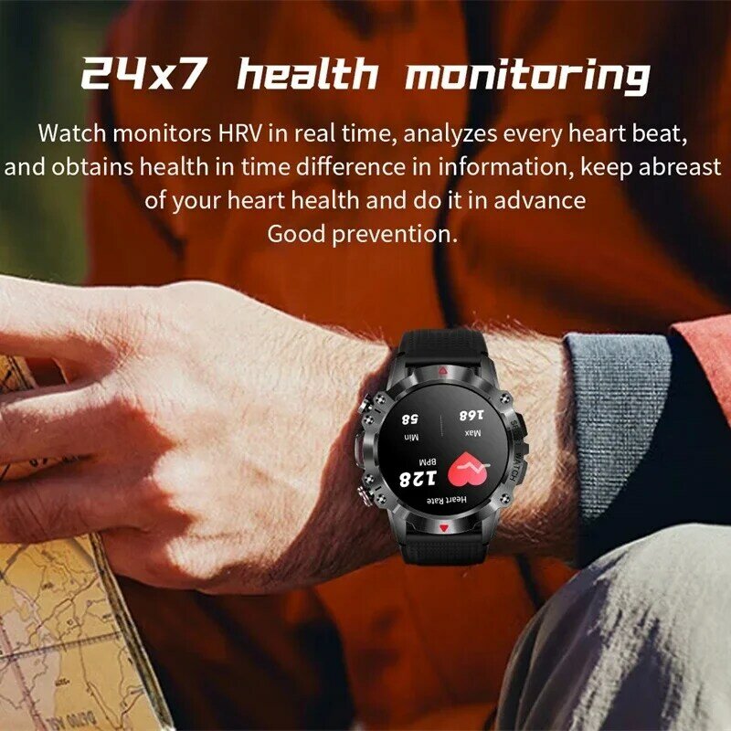 Neue Smartwatch Männer Bluetooth Anruf 1.39 "Touchscreen Sport Fitness Tracker Uhren IP68 wasserdichte Smartwatch für Android iOS