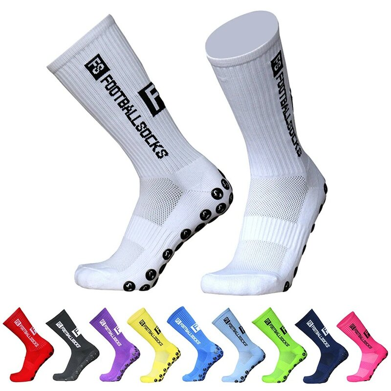 Mid-tube Socks Round Silicone Suction Football Cup Grip Anti Slip Soccer Sports Socks Baseball Rugby Socks Outdoor for Men Women