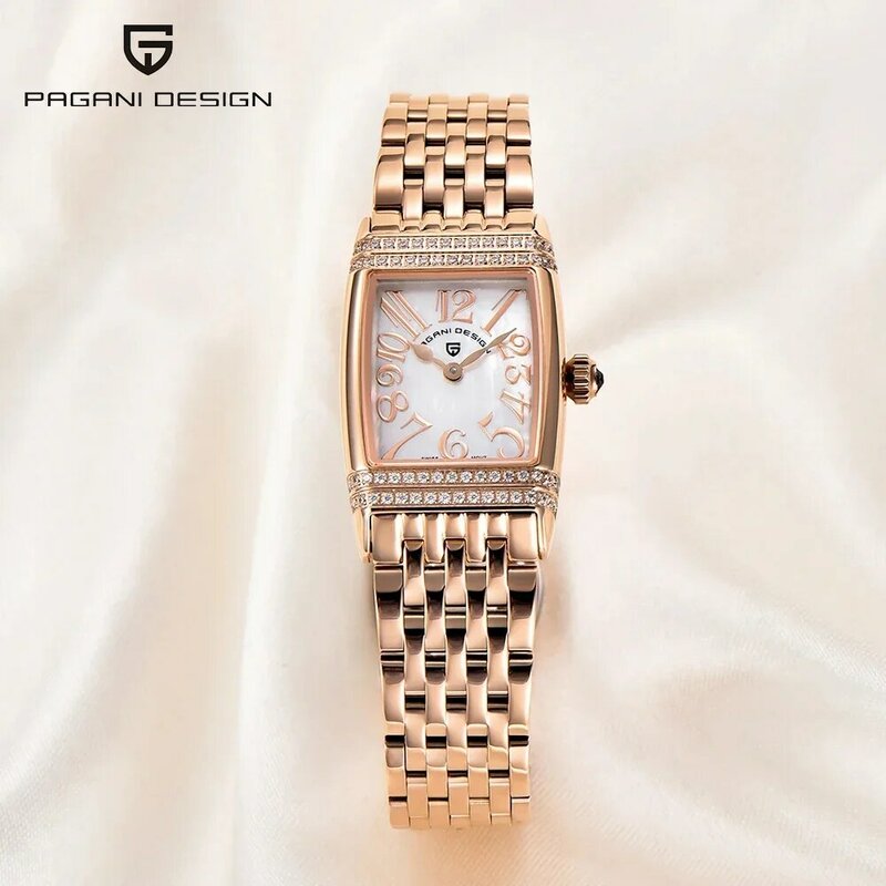 PAGANI DESIGN Luxury Fashion Women's Quartz Watch Swiss Ronda Movt Sapphire Stainless Steel Waterproof Clock Gift For Woman