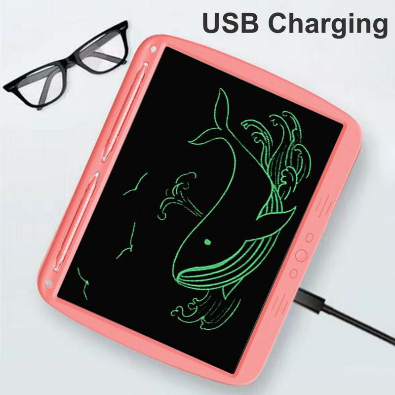 Tableau d'écriture LCD couleur unique USB 15 pouces, tablette pour enfants, apprentissage de la peinture, tableau d'écriture