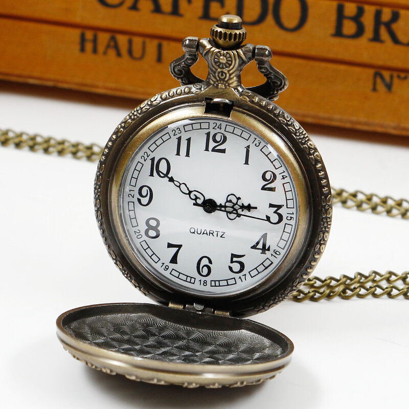 Famous Anime Movie Theme Pocket Watches Personalised Quartz Pocket FOB Watch Accessory Chain Clock Kids Souvenir Gift