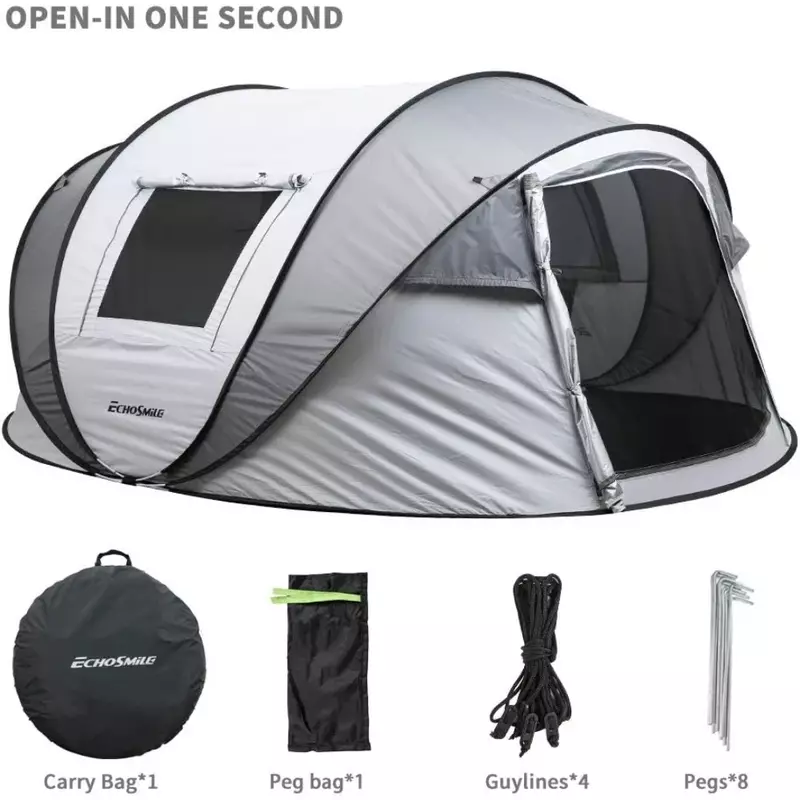 Namiot kempingowy Instant, namiot rozkładany automatycznie 2/4/6/8/10 osób, wodoodporny namiot kopułowy, łatwa konfiguracja dla bez ładunkowy kempingowego