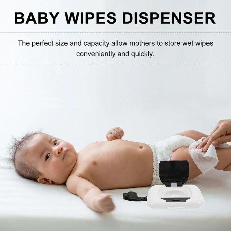 Dispensadores de piezas para bebés, dispensador de toallitas portátil para exteriores, soportes automáticos húmedos, 2 uds.