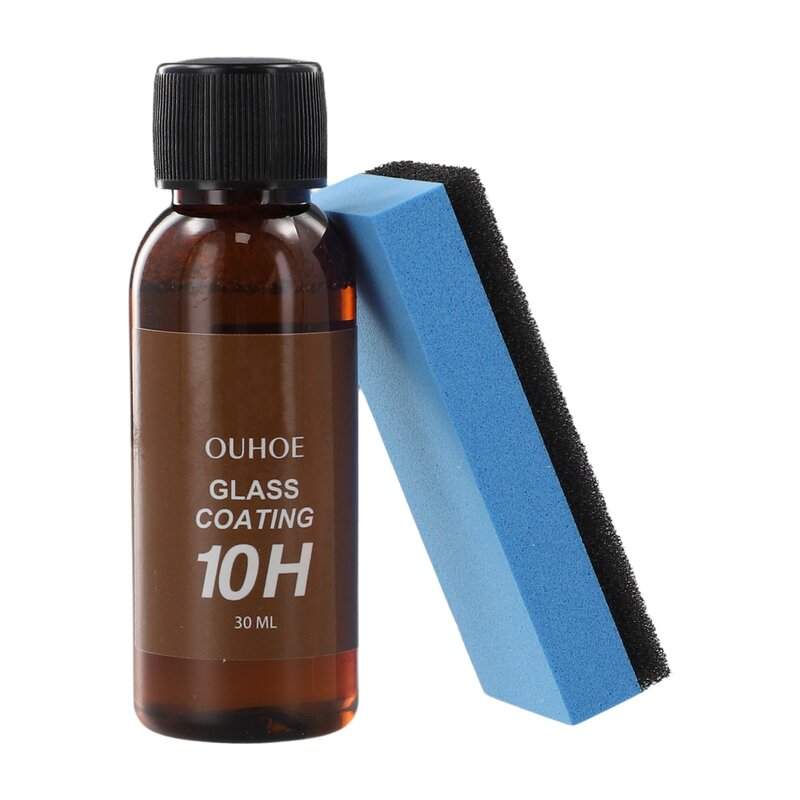 30ML High Gloss Ceramic Coating With Sponge Wipe High-temperature Resistance Ceramic Glass Coating Care Wax Crystal Car Care
