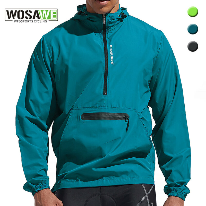 WOSAWE – veste de cyclisme à capuche pour hommes, imperméable, coupe-vent de vélo, M-3XL