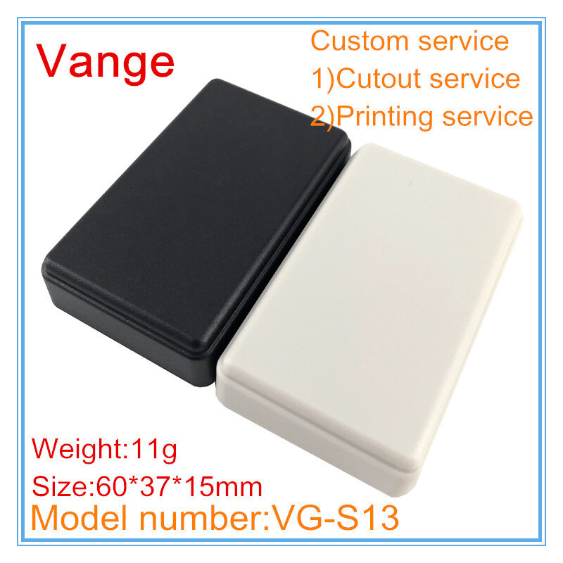 Vange-caixa eletrônica plástica do projeto do ABS, caso do projeto, 60*37*15mm
