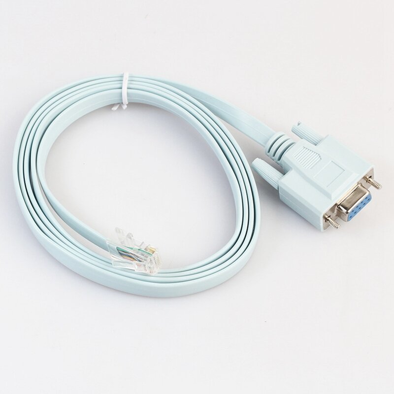 สายเคเบิลคอนโซล USB RJ45 Cat5 Ethernet Rs232 DB9 COM Port Serial Rollover เราเตอร์สายเคเบิลอะแดปเตอร์เครือข่าย1.8M