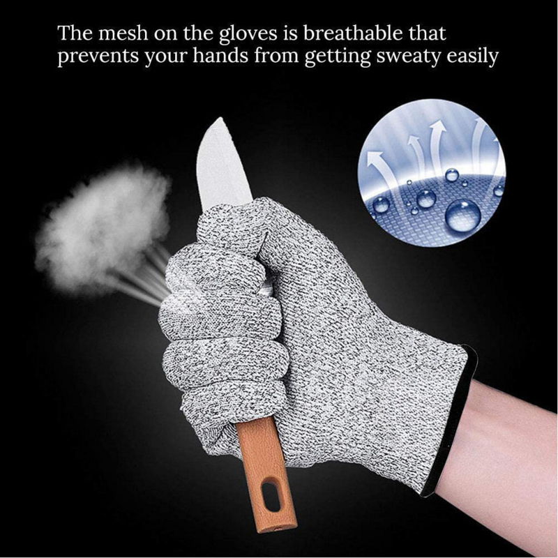 Level 5 Cut Proof Stab Resistant Wire Metal Glove Kitchen Butcher Cuts Gloves for Oyster Shucking Fish Gardening Safety Gloves