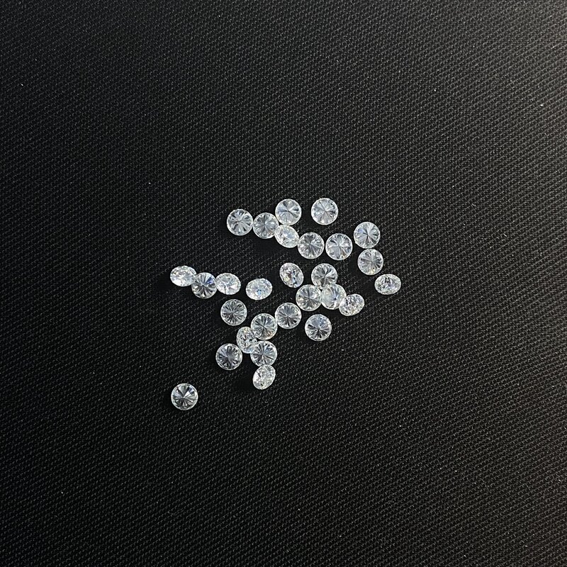 ダイヤモンド小石,天然宝石,本物の白い色,2個,2.9mm