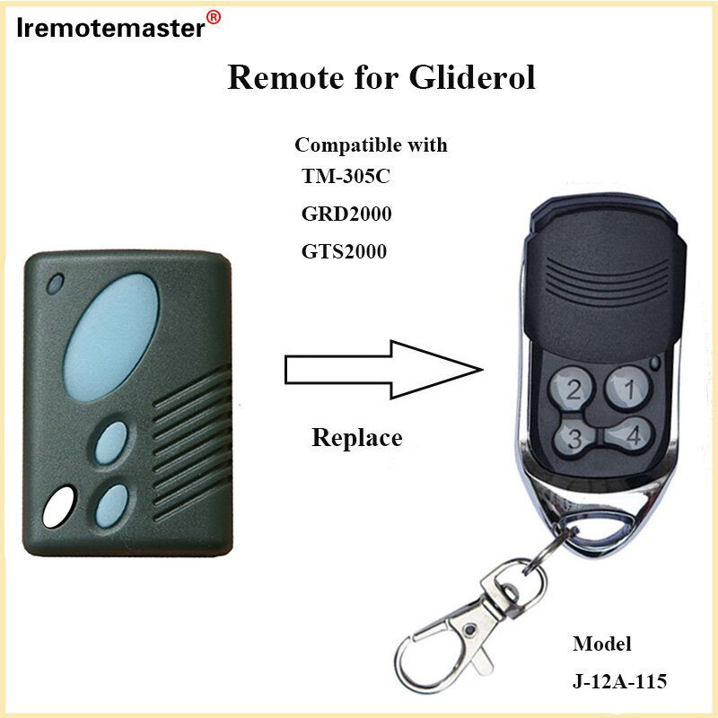Gliderol-Controle Remoto para Porta de Portão, Compatível com GRD2000, GTS2000, 315MHz, TM305C, Novo