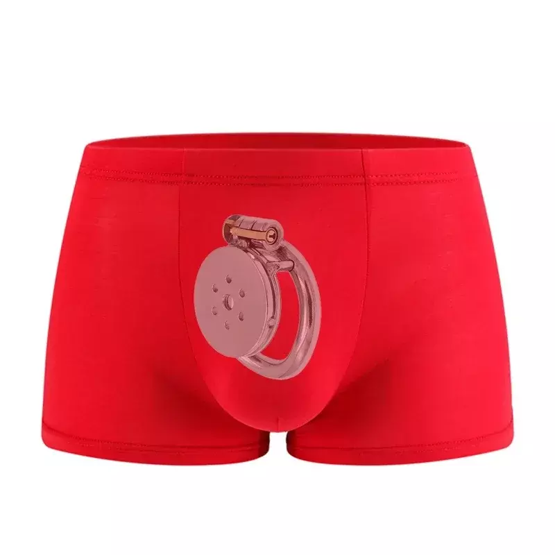 Man Sport Underwear Device Crotch Open Shorts Ring