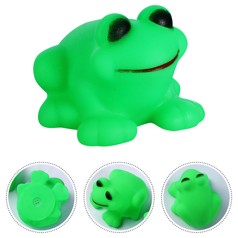 24Pcs Frog Infant Bathtubs Simulation Frogs Figurine Swimming Infant Bathtubs Frogs Shaped Squeaky Toys