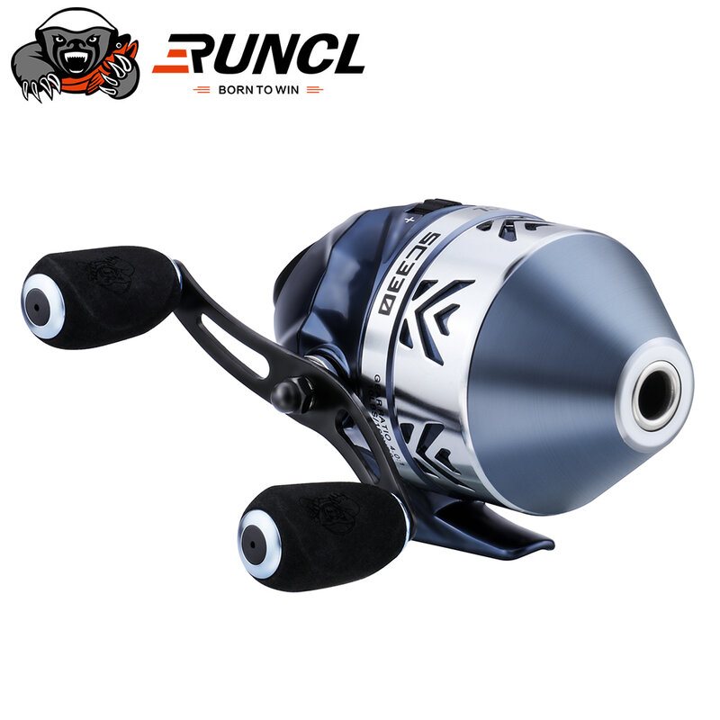 Runcl – moulinet de pêche Brutus, Ratio d'engrenage 4.0:1, roulement à billes 7 + 1, 8kg de puissance de frein Max, Spincast, adapté aux enfants et aux débutants