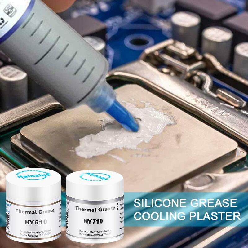 HY710 Low Resistance High Conductivity Thermal Grease Silicone Paste for CPU GPU LED Chips IC Compenents 10g Wholesale