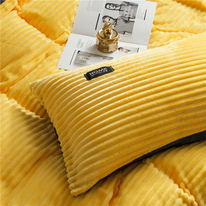 Einfarbig Samt Bettbezug für Haushalts Winter Wärme Dicke Bettwäsche Set Doppel Quilt Abdeckung Twin Königin König Duvet Abdeckung