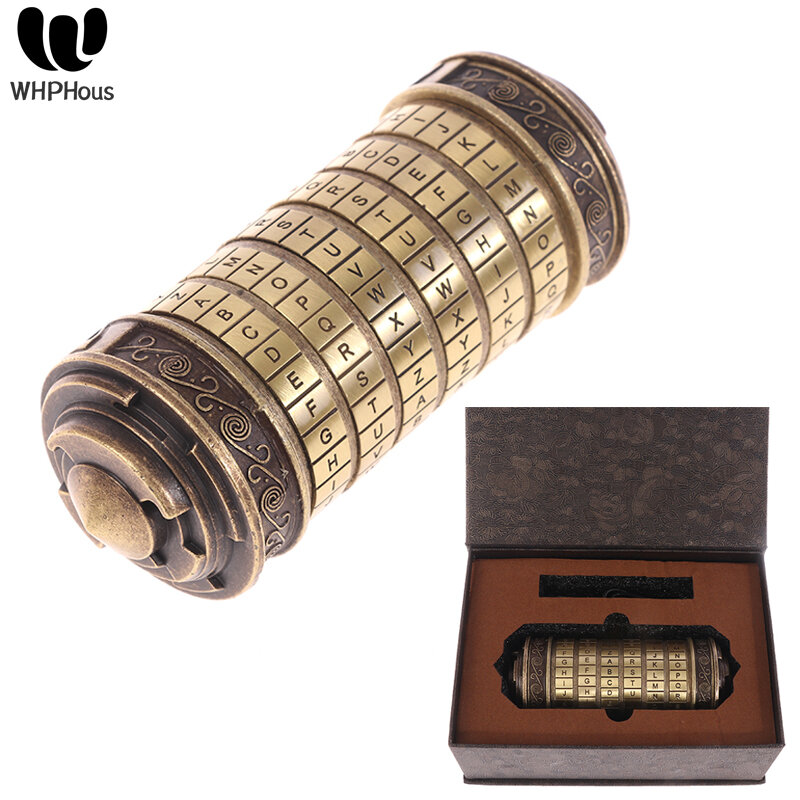 Leonardo Da Vinci Code Toys Metal Cryptex Locks for Wedding Gifts Valentine's Day Gifts