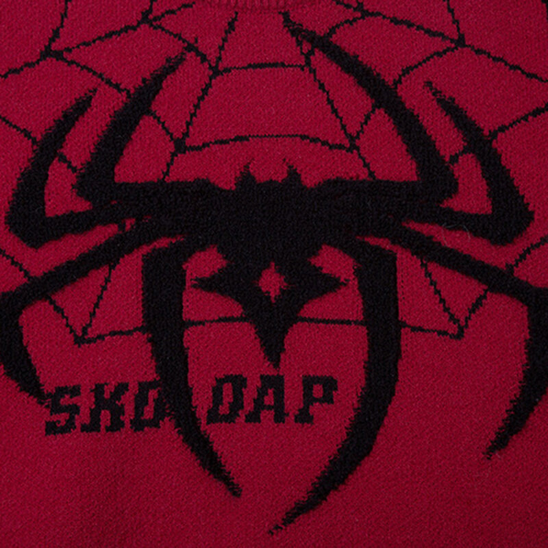 Y2K Spider Sweater Men Punk Goth Knitwear Streetwear Harajuku Hip Hop Oversized Sweaters Pullover Knit Sweater Jumper Tops 2023